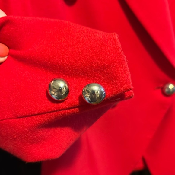 Ellen Tracy, Beautiful, Elegant Red Wool Suit - Picture 2 of 10